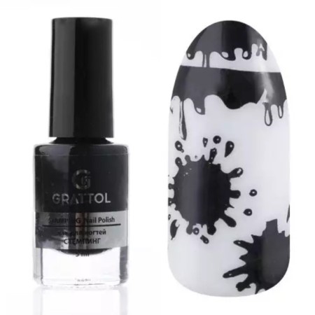 Grattol Nail Polish Stamping No. 02 Black