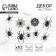 Decor on the wall "for the most terrible party", spiders, set of 10 pcs.