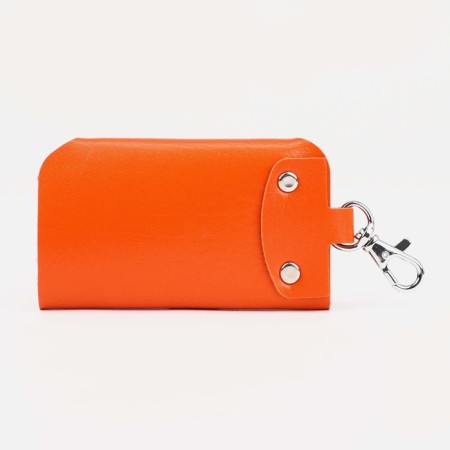 Key on the buttons, length 11 cm, 7 carbines, color orange color-1