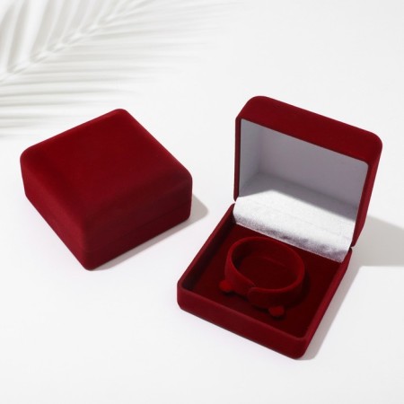 Velvet case under the bracelet/clock "Classic", 9 × 9, burgundy color-1