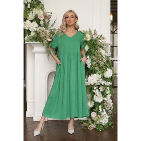 Women's dress, size 46, green color-2