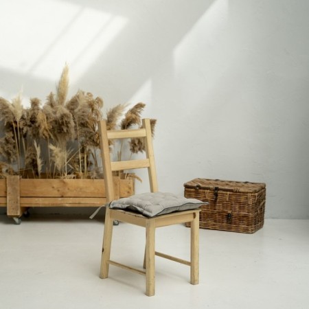 Pillow on the chair "Ibiza", size 40x40 cm, beige-gray color