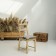 Pillow on the chair "Ibiza", size 40x40 cm, beige-gray color
