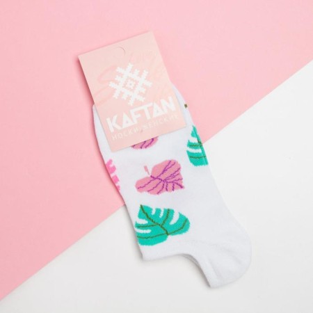 Women's socks shortened kaftan "leaves" r. 36-39 (23-25 ​​cm)-1