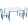 Table children's growing fairy "My baby", group 0-1, white-blue color