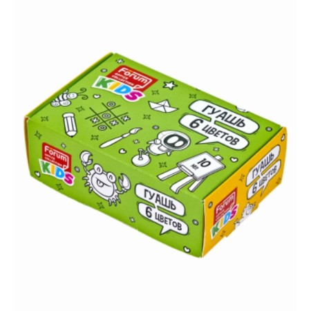 Gouache 6 colors of 10 ml, Collection Kids, in a cardboard box-4