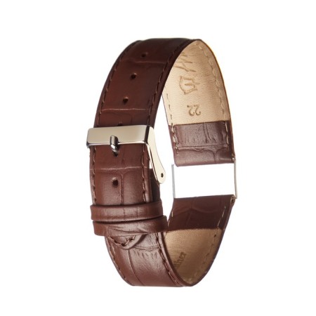 Watch strap, male, 22 mm, genuine leather, light brown-1