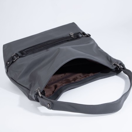 Load bag with lightning, external pocket, gray color-4