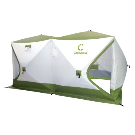 Tent Winter Cube of the Square "Premium" 4.2x2.1 m, 2 k, on the floor 8.8 sq.m, 3 layers, olive