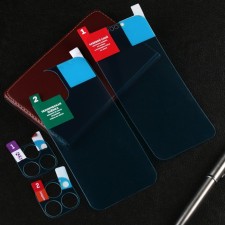 Комплект защитных стекол Krutoff для iPhone 13 Pro Max, передняя и задняя части + камера