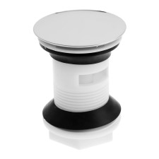 Bottom valve Zein BP4, plastic housing, large button, stainless steel, overflow