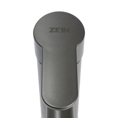 Zein Z3652 shell mixer, single-leaf, excess height 8 cm, ABS plastic, graphite-7