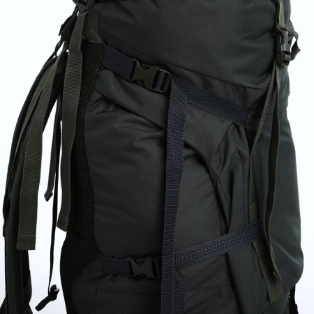 Tourist backpack, TAIF, 100 L, cord department, 2 outer pockets, Khaki color-5