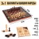 Board game 3 in 1 "Flowers": chess, checkers, backgammon, wood 50 x 50 cm