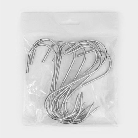 Stainless steel meat hooks, 12x3.5 cm, packaging 30 pcs-5