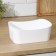 Basket for storage without a lid, 2.7 l, 24 × 16.5 × 9 cm, white color
