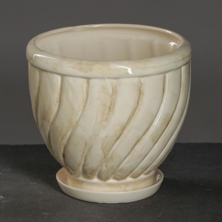 Set of pots 3pcs. "Twisted" white: 16l, 6.5l, 2.5l-1