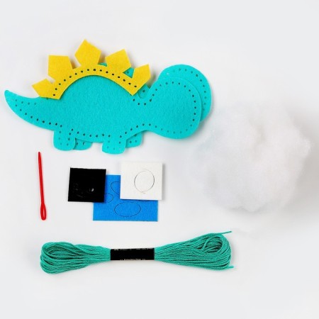 Set for creating a toy made of felt "Curious dinosaurus"-1