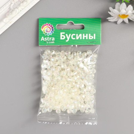 Plastic beads, 6 mm, set 25 grams-3