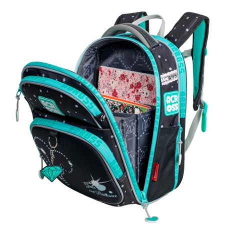School backpack by Ergon. Spray Across 178 35*26*14 Virgo + Pen, Burner Cher/Bir 24-178-8-4