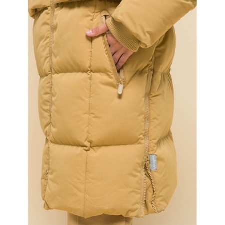Coat for girls, height 146 cm, beige color-15