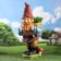 Garden figure "A peasant with a basket behind him" 80x40cm