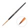 Synthetic brush, imitation column, round, rubloff series 1S15 No. 3, short black matte handle, yellow clip