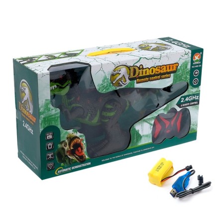 The dinosaur radio-controlled t -rex moves his head, works from the battery, light and sound, mix-4