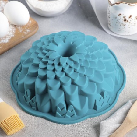 Baking uniform of the “chrysanthemum”, silicone, d = 22 cm, mix color