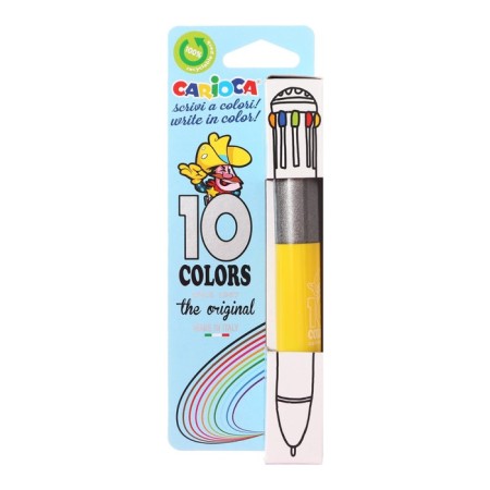 Automatic ball handle, 10 colors, "carioca", 1.0 mm node, standard palette, mix-1