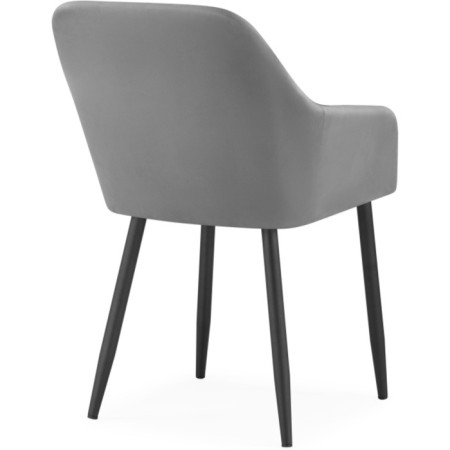 Steve Metal/velor, black/gray 52x68x81 cm stool-3