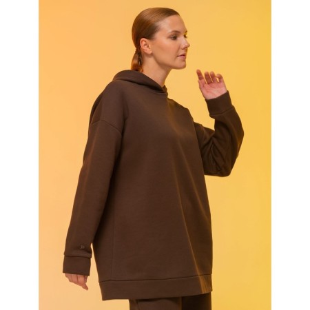 Female hoodies, size 50, chocolate color-1