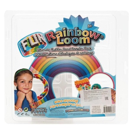 Container for storing rubber bands booster Kit Rainbow Loom, 6 departments