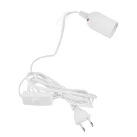Suspended cartridge with a switch, E27, wire 3 m, white-1