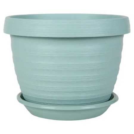 Plastic pot "Toledo", d = 20, with a pallet, mint-3