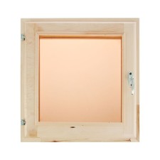 Window, 90 × 90cm, single -chamber double -glazed window, tinted, from linden