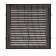Ventilation grate "Cosmetic" luxury L155KR, 155x155mm, with a grid, indescribable, brown