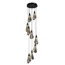 Светильник подвесной светодиодный Gerhort G52137/9BK+GD SM, 9хLED, 250х40х40 см