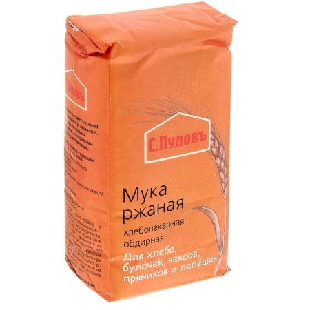 Flour "S. PUDOV ", rye peeling, 1 kg