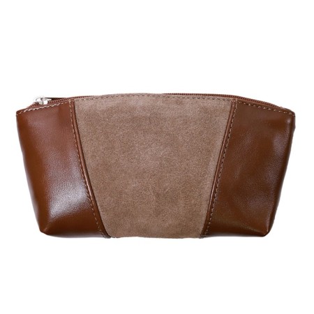 Lightning cosmetic bag, brown color