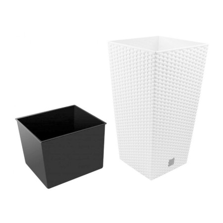Kashpo Rato Square, 2 subjects: internal and outer capacitance, 37 and 91.5 l, white color-1