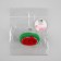 The needle-ring "Arbuzik", 5 × 4.5 × 4 cm, red/green color
