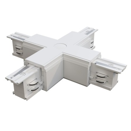 The X-shaped connector for the Technical Tracx-31W, 16.6x16.6x3.2 cm, white color, white