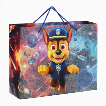 Gift package laminated with sparkles, puppy patrol, 40x31x11.5 cm-2