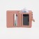 Women's wallet on the button, beige-pink color