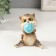 Souvenir Polystone varnish "Kotka puffs a balloon" 7x6x7 cm