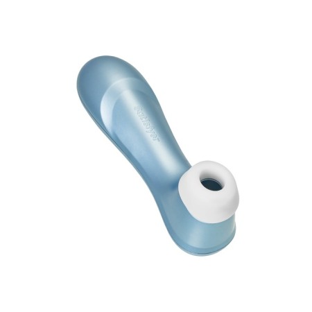Vacuum-wave contactless stimulator of the Satiffyer Pro 2, 15 cm, silicone, silver color, blue-14