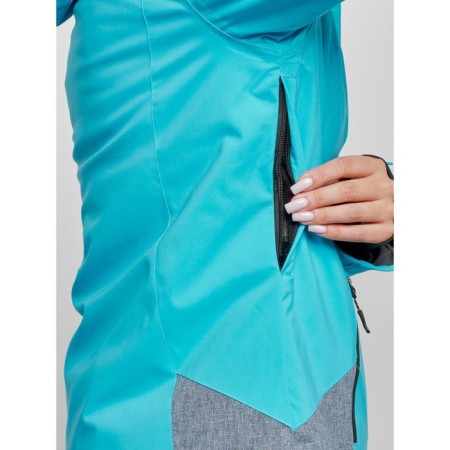 Ski jacket female, size 48, blue color-9