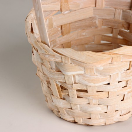Wicker basket, d13x9xh330cm, white, bamboo-1