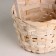 Wicker basket, d13x9xh330cm, white, bamboo